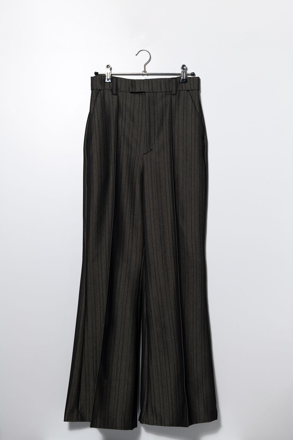 【ラスト1点 / 24SS】へリンボンピンタックパンツ [Graige,Yellowblack]