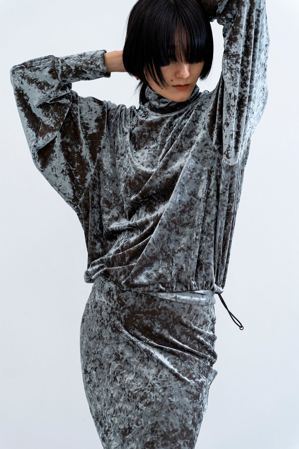 【24AW】Lunar Velour Skirt [moss]  - ルナーベロアスカート [モス] / AW24BT05