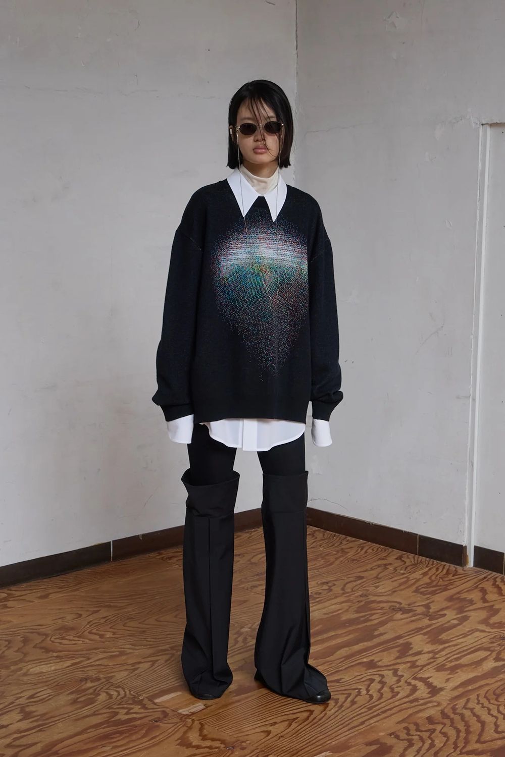 【26AW / 予約受付中】Photon Knit Sweater [black] - フォトンニットセーター [ブラック] / FW26KN01
