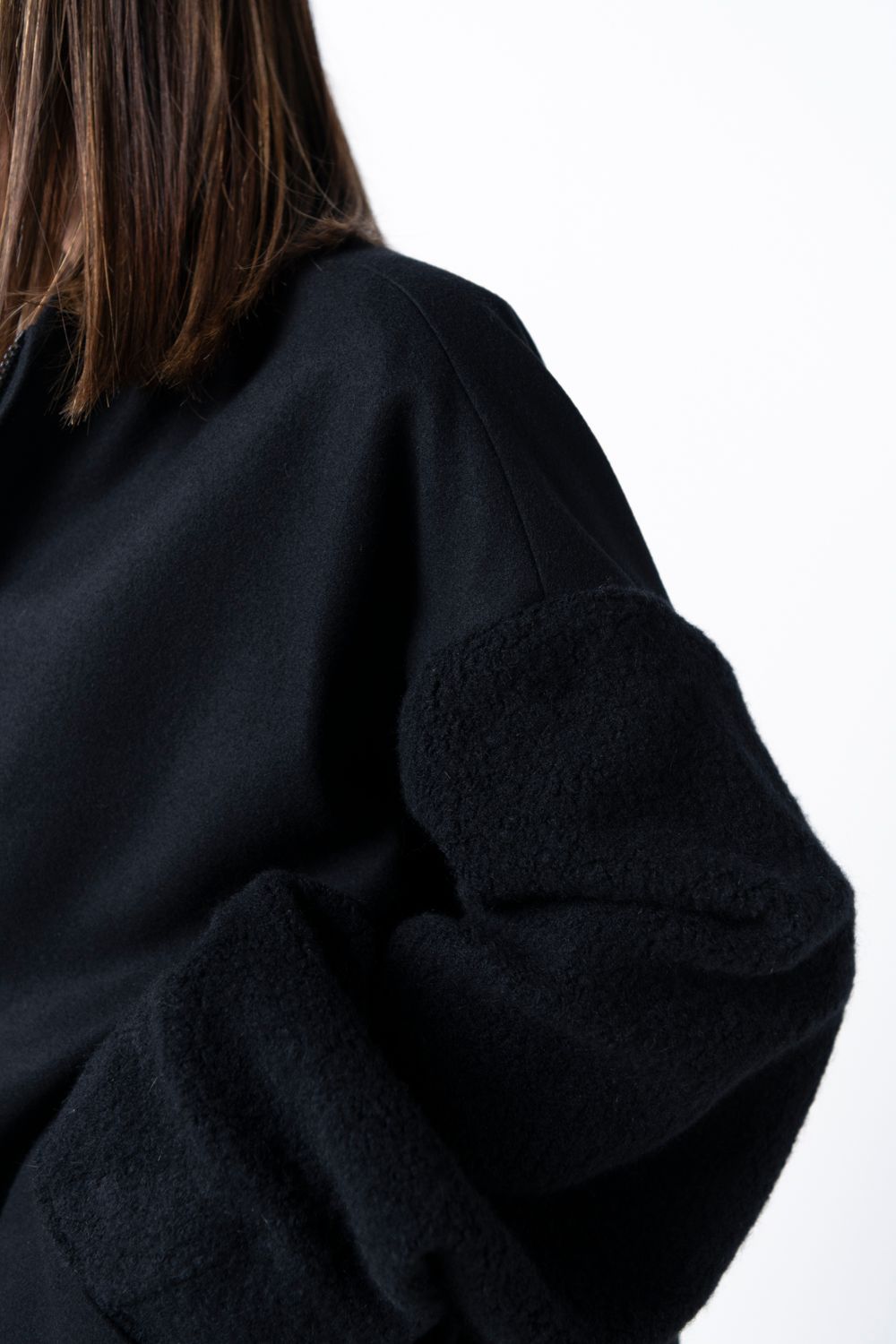【23AW】stand collar blouson [BLACK] - スタンドカラーブルゾン [ブラック] / vu-a23-b18