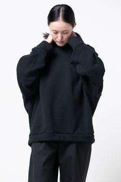 【23AW】balloon easy sweat [BLACK] - バルーンイージースウェット [ブラック] / vu-a23-t24