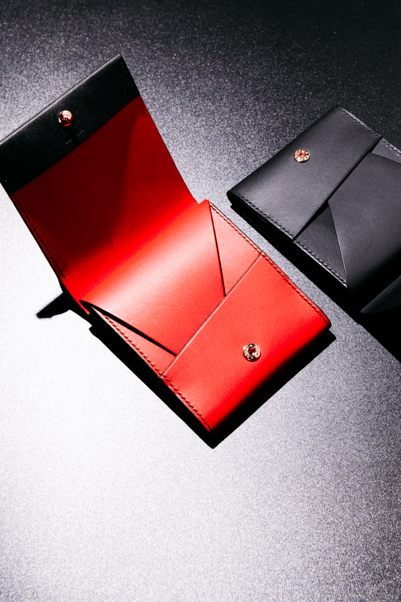 LERAY BF BC - Short wallet [BLACK×RED] / ルレイ ビーエフビーシー - 二つ折り財布 [ブラック×レッド]