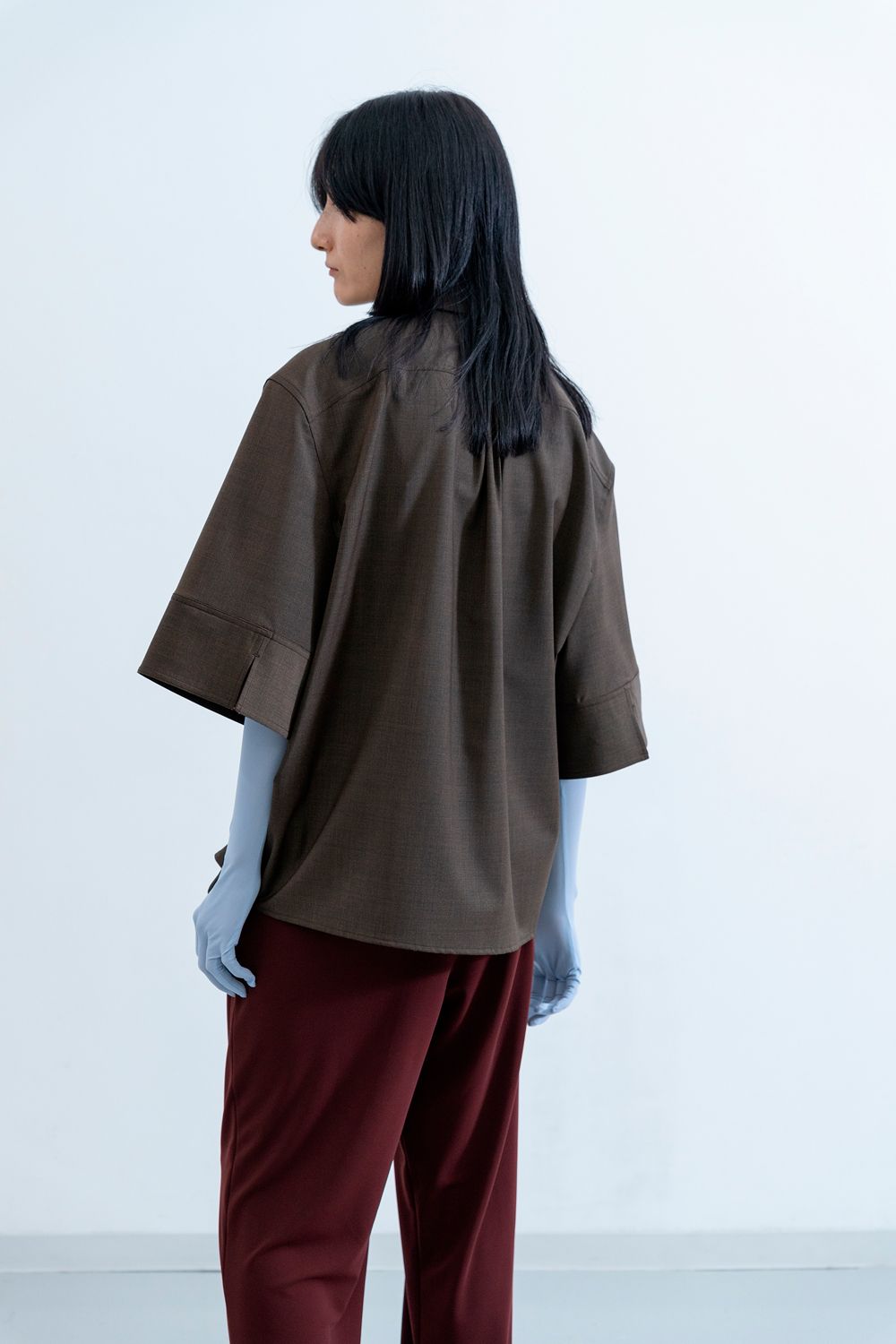 HATRA - 【25SS】Tri Front Shirt [black] - トライフロント