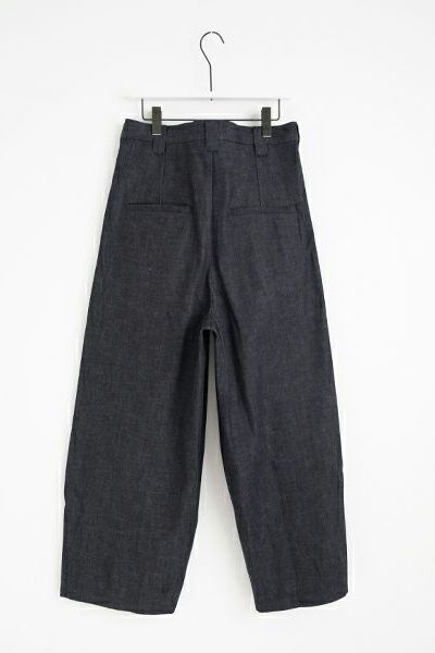 【24AW】denim knee wide pants [DEEP BLUE] - デニムニーワイドパンツ [ディープブルー] / vu-pnt-003