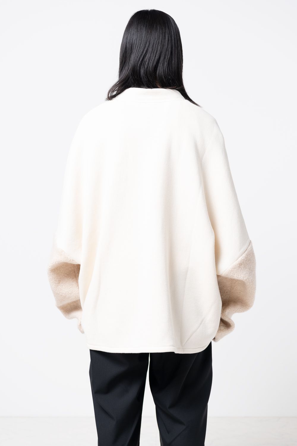 【23AW】boa sweat cardigan [OFF WHITE] - ボアスウェットカーディガン [オフホワイト] / vu-a23-t07