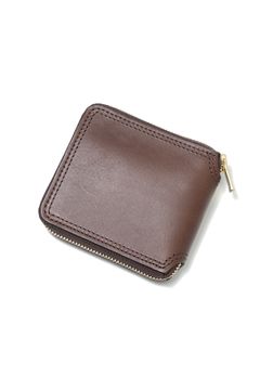 LEATHER VOYAGE ROUND ZIP SHORT WALLET [CORTESIA] | ショートウォレット (ラウンドジップ) [ブラウン