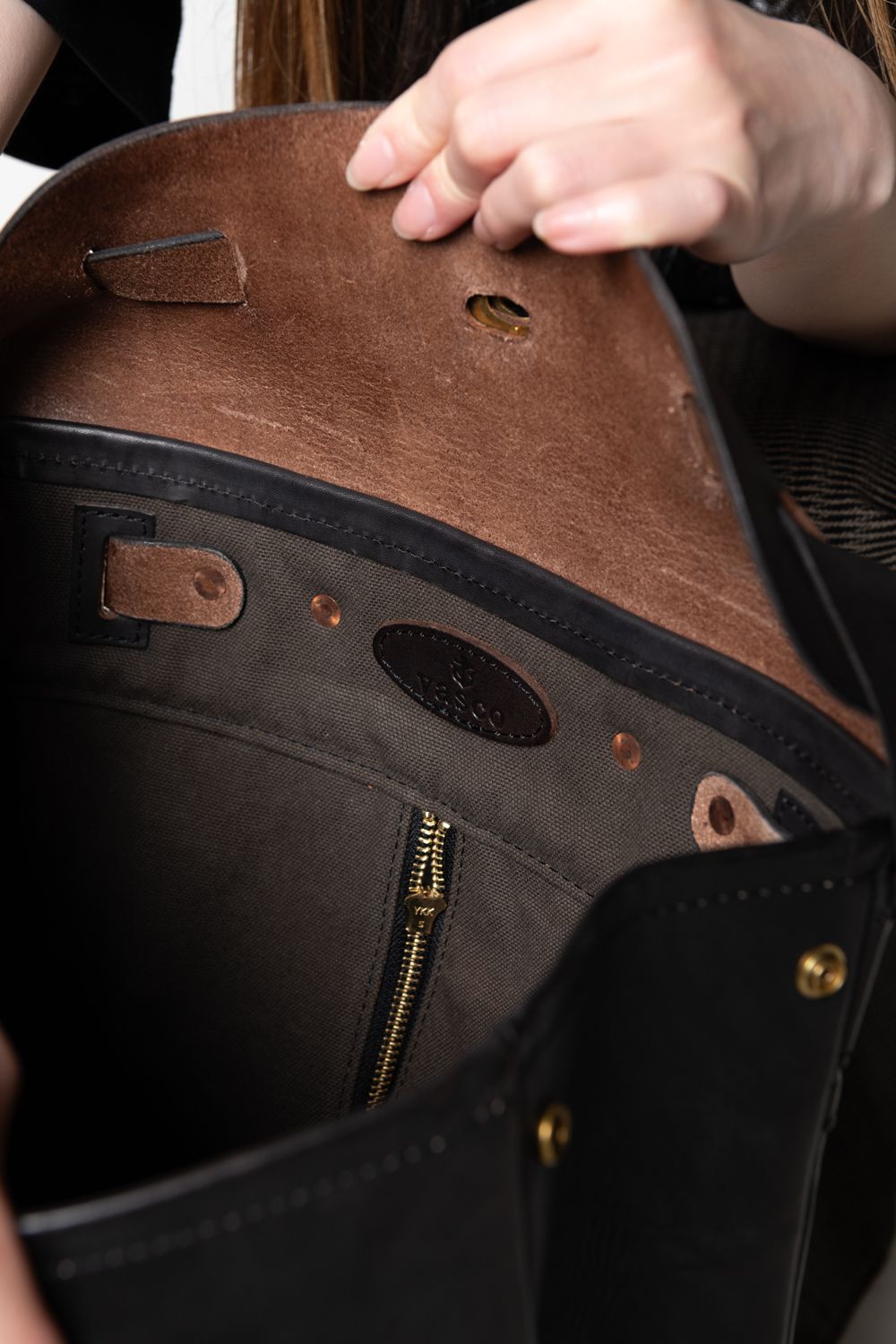 【ラスト1点 / 26SS】LEATHER VOYOGE 2WAY RUCKSACK [BLACK] / レザーリュックサック (2WAY) [ブラック]