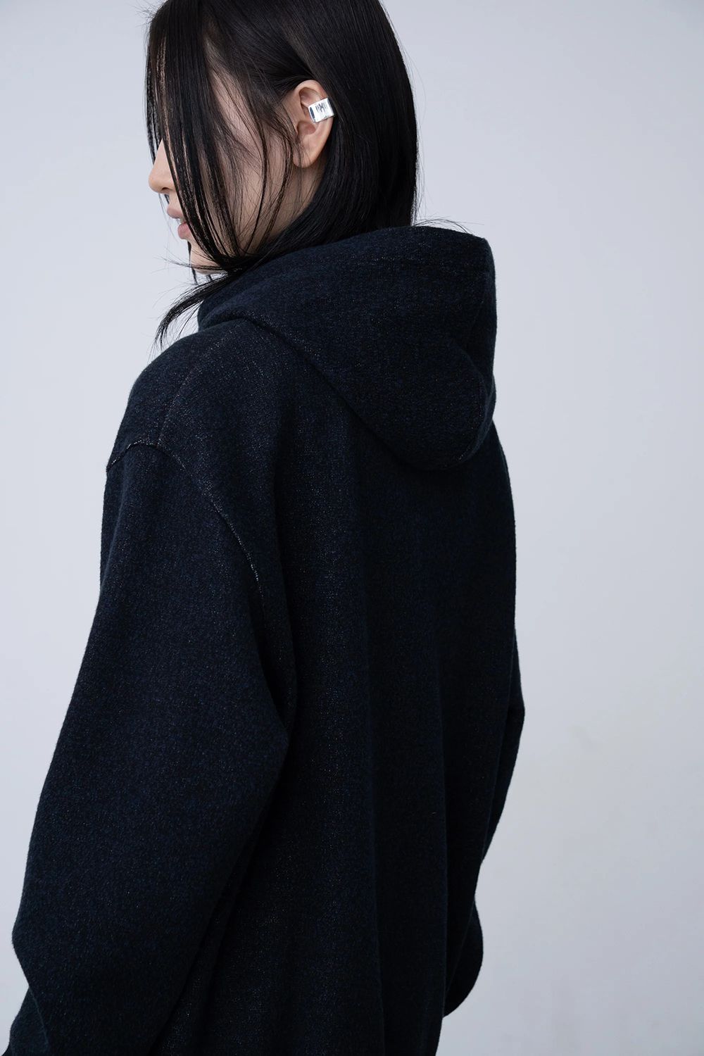 【26AW / 予約受付中】Photon Knit Hoodie [black] - フォトンニットフーディ [ブラック] / FW26KN02