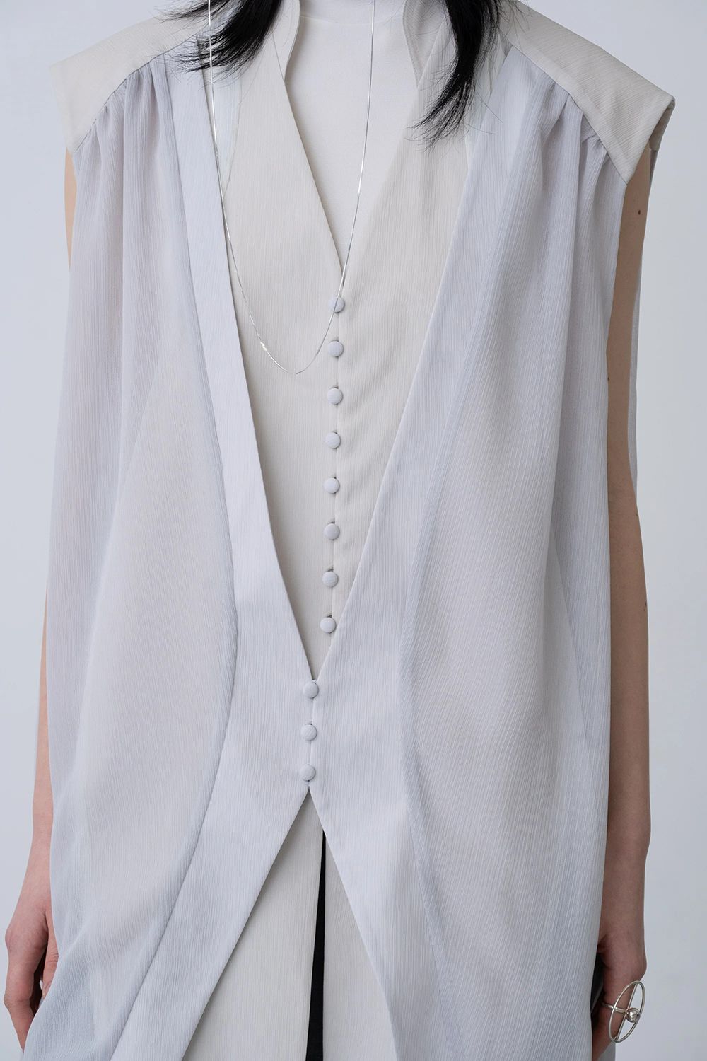 【26AW / 予約受付中】Winker Sheer Gown [ivory] - ウィンカーシアーガウン [アイボリー] / FW26RO02