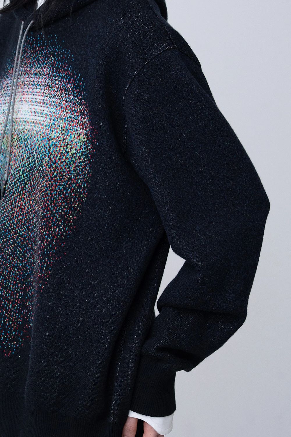 【26AW / 予約受付中】Photon Knit Hoodie [black] - フォトンニットフーディ [ブラック] / FW26KN02