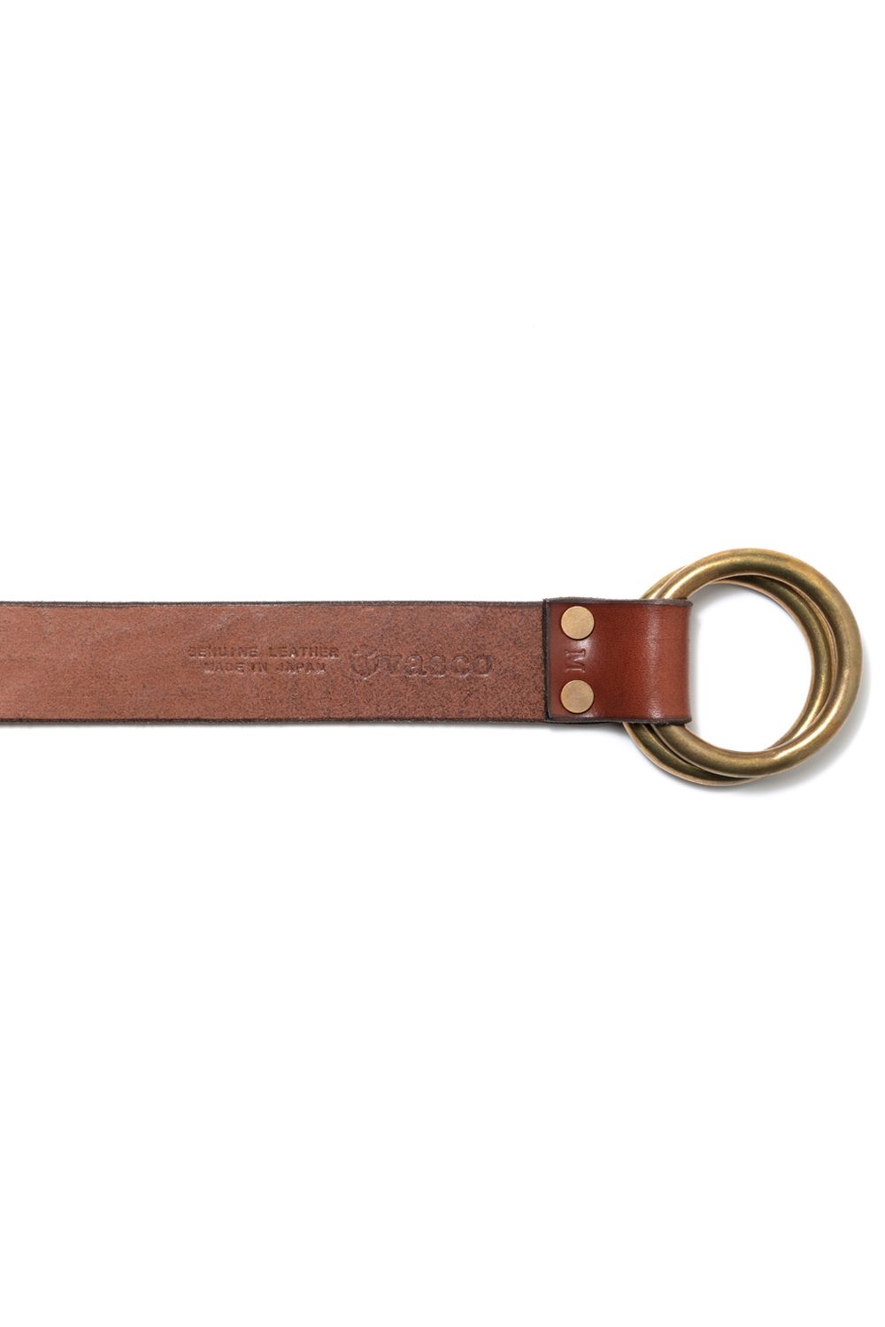 【ラスト1点】LEATHER RING BELT [CAMEL] | リングベルト / キャメル
