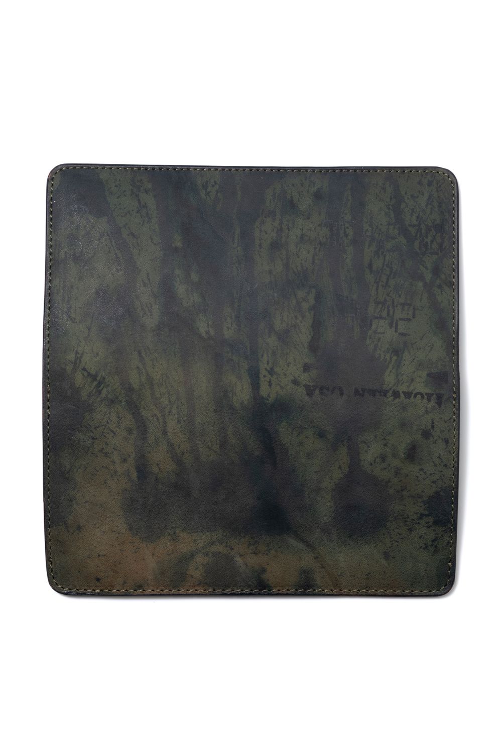 LEATHER GARRISON LONG WALLET [BACKSKIN-ARMY GREEN] TypeA | シェルコードバン ロングウォレット / バックスキン アーミーグリーン