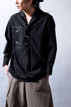 HATRA - 【21SS】Calm Organ Shirt [BLACK] - カームオルガンシャツ 