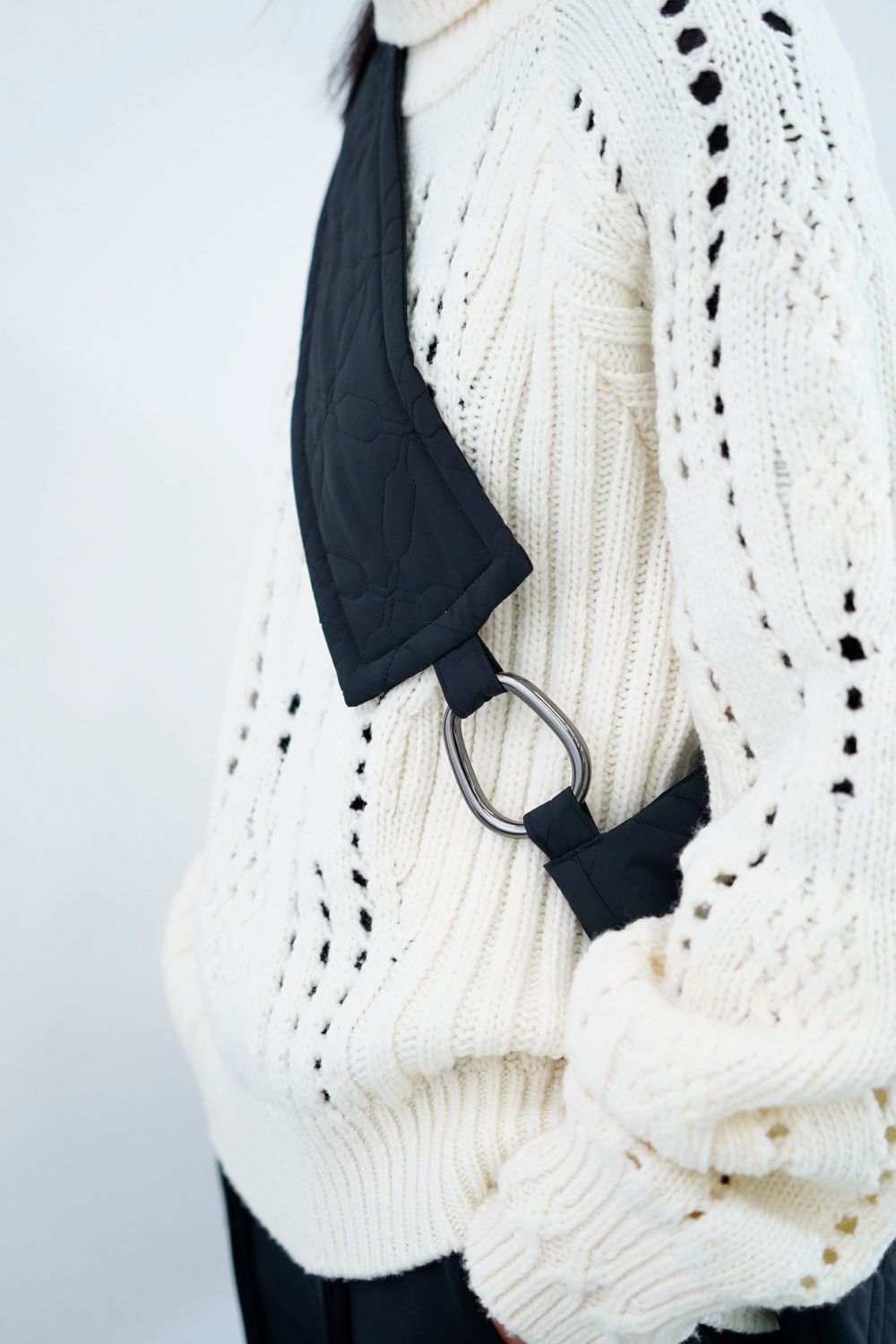 【 24AW】Cell Quilt Bag [black] - シェルキルトバッグ [ブラック] / AW24AC02