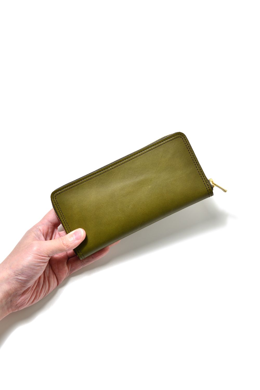 【ラスト1点】LEATHER VOYAGE ROUND ZIP LONG WALLET [VERDE] | ロングウォレット (ラウンドジップ) / オリーブ