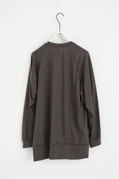 【24AW】basic long knit [CHARCOAL] - ベーシックロングニット [チャコール] / vum-kn01
