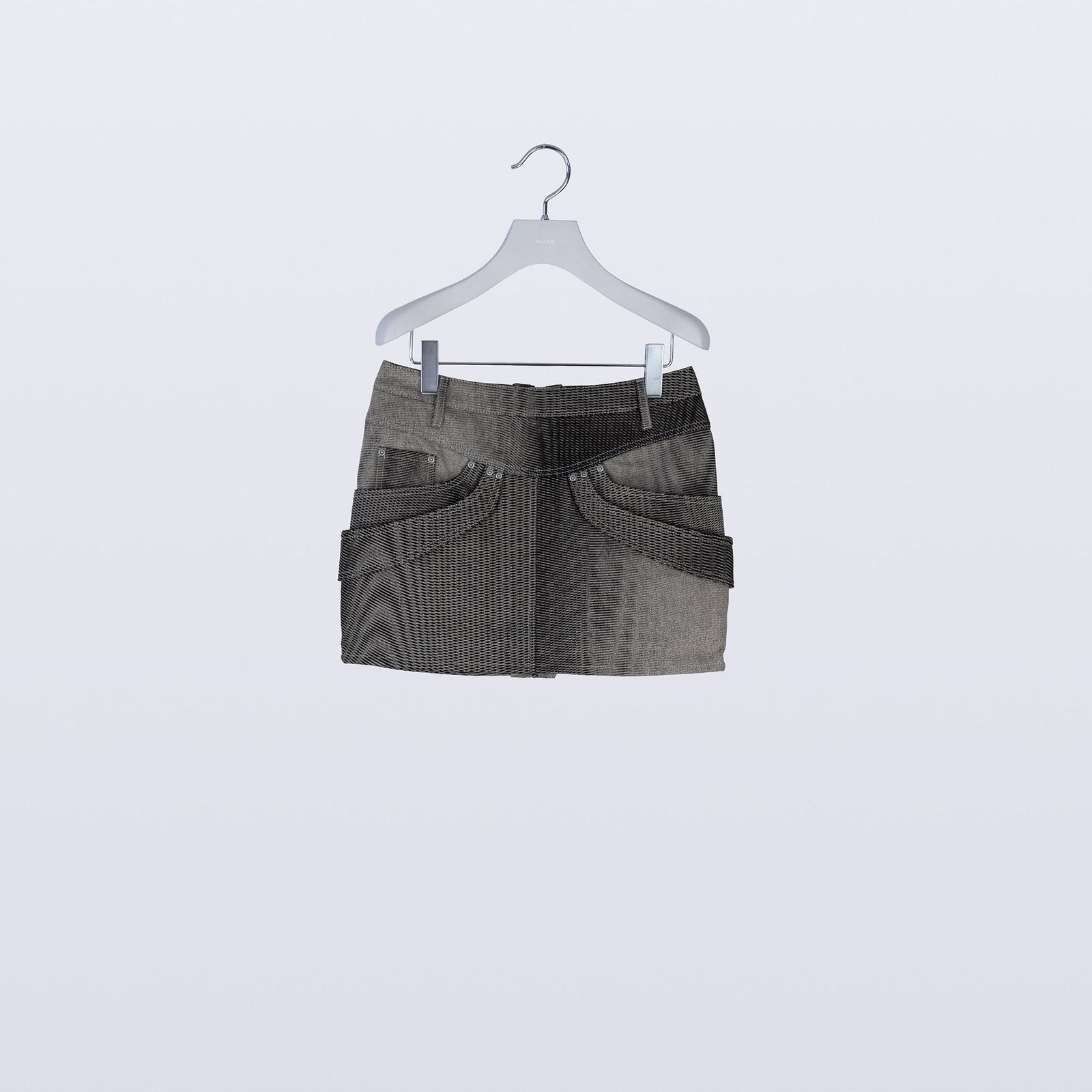 Mirage Bleach Mini Skirt [black]