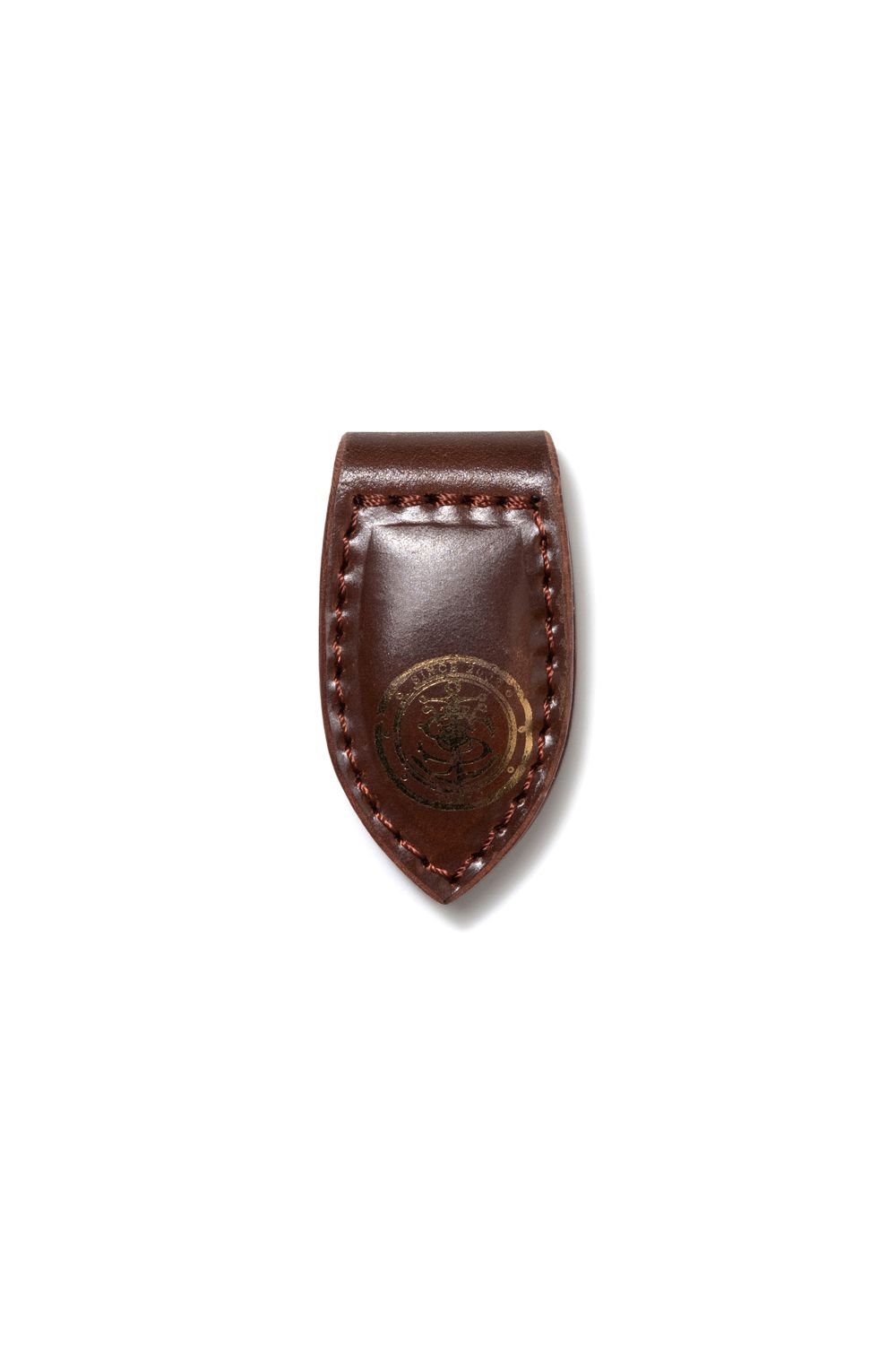 LEATHER GARRISON MONEY CLIP [BOURBON] | シェルコードバン マネークリップ / バーボン