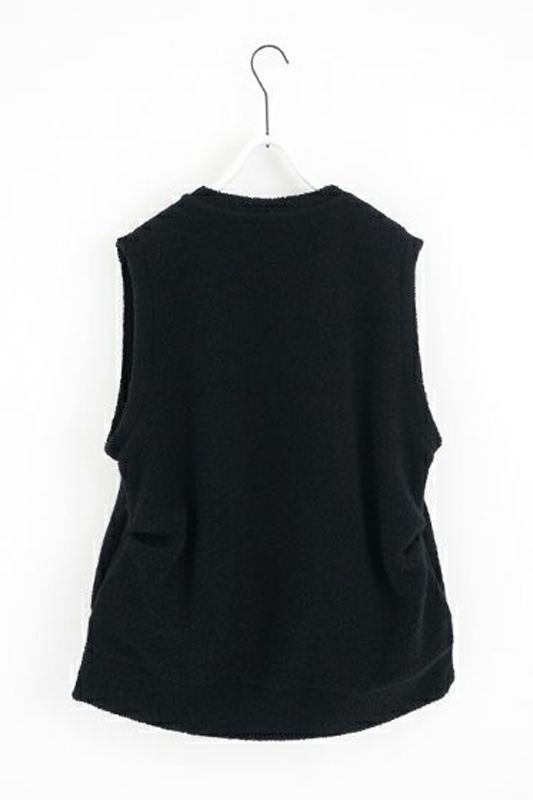【24AW】boa v vest [BLACK] - ボアブイベスト [ブラック] / vu-cut-011