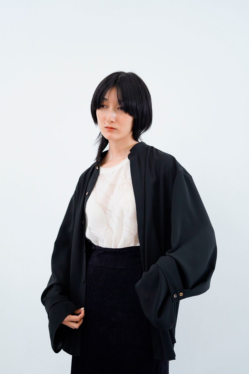 【24AW】Pure Shirt [black] - ピュアシャツ [ブラック] / AW24SH01