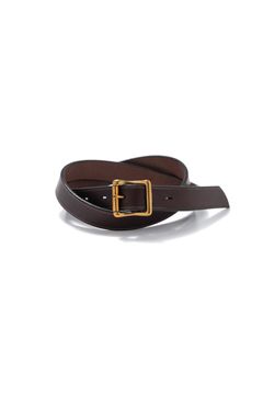 【ラスト1点】LEATHER GARRISON BELT - NARROW [BROWN] | レザーギャリソンベルト / ブラウン