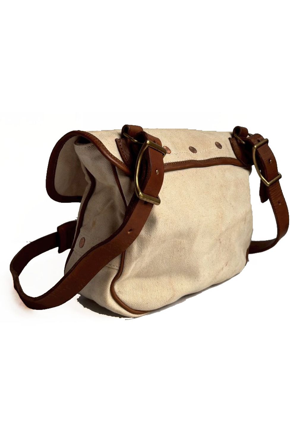【26AW / 予約受付中】CANVAS×LEATHER POSTMAN BAG SMALL｜キャンバス×レザーポストマンバッグ (スモール) / 4色展開