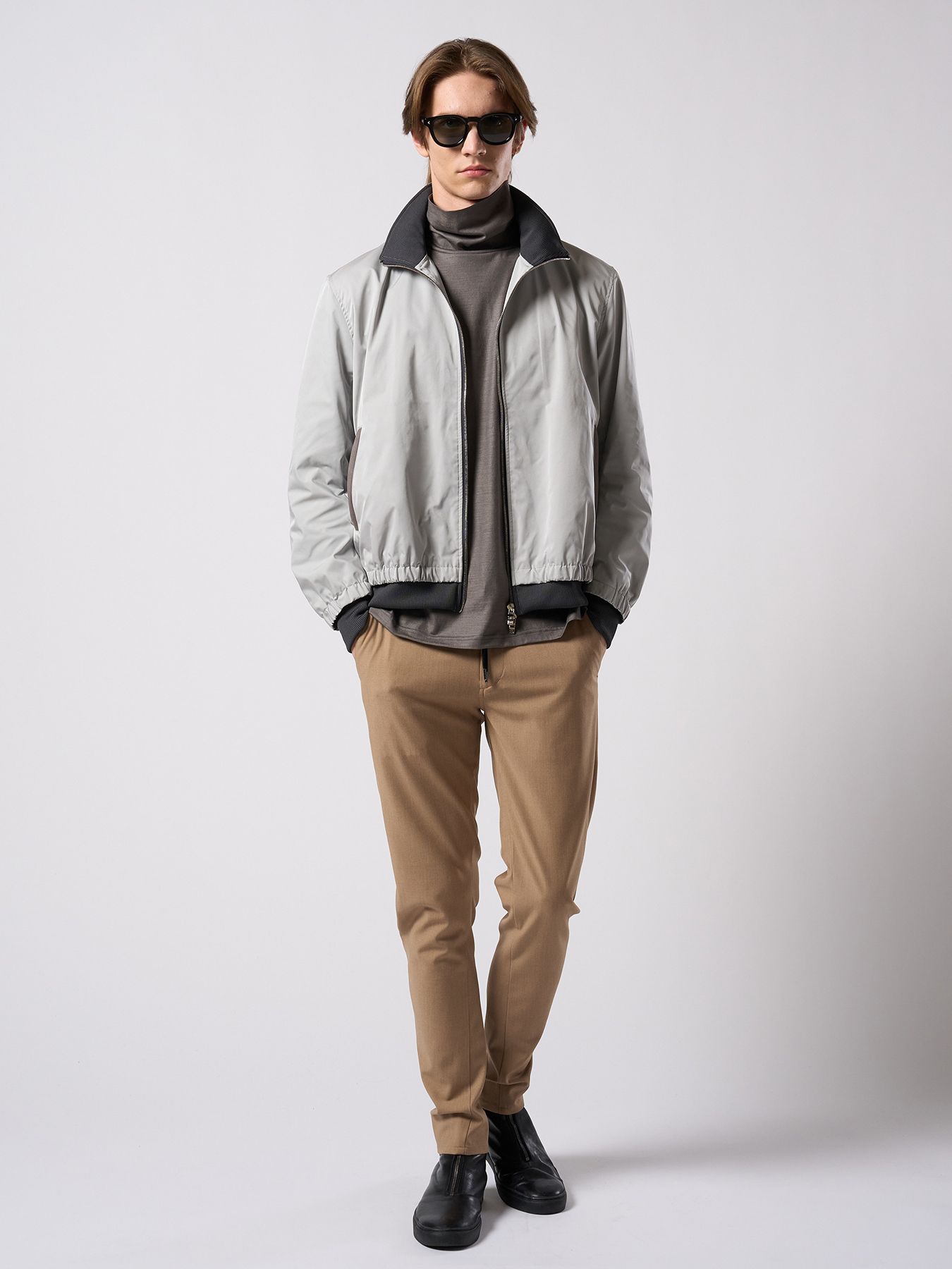 【予約品 4月19日(日) 18時締切】puckering track jacket / パッカリング トラックジャケット / ライトグレー