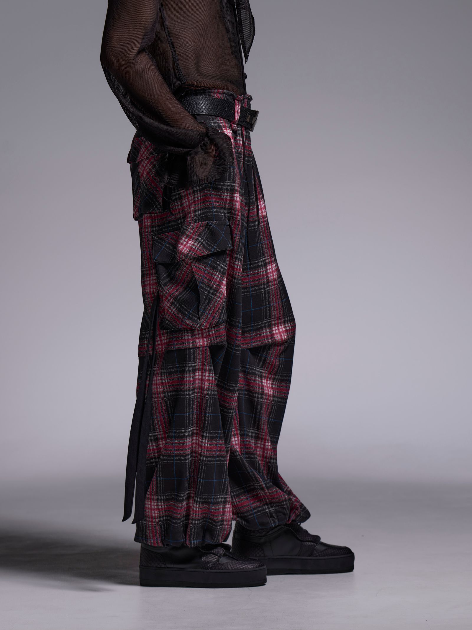 【予約品 1月4日(日) 締切】Cargo Pants / カーゴパンツ / ブラック&ピンク