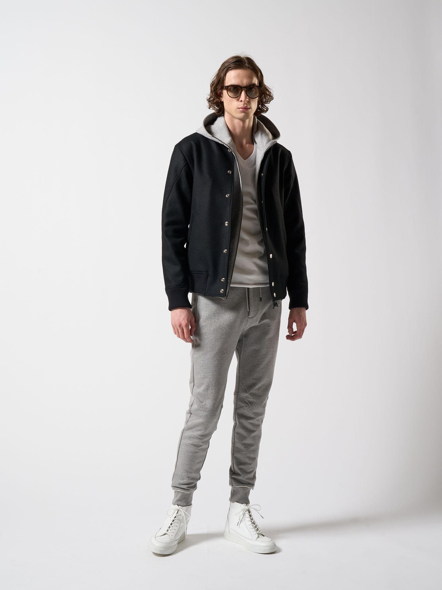 【予約品】 basic rib sweat pants / スウェットパンツ / グレー