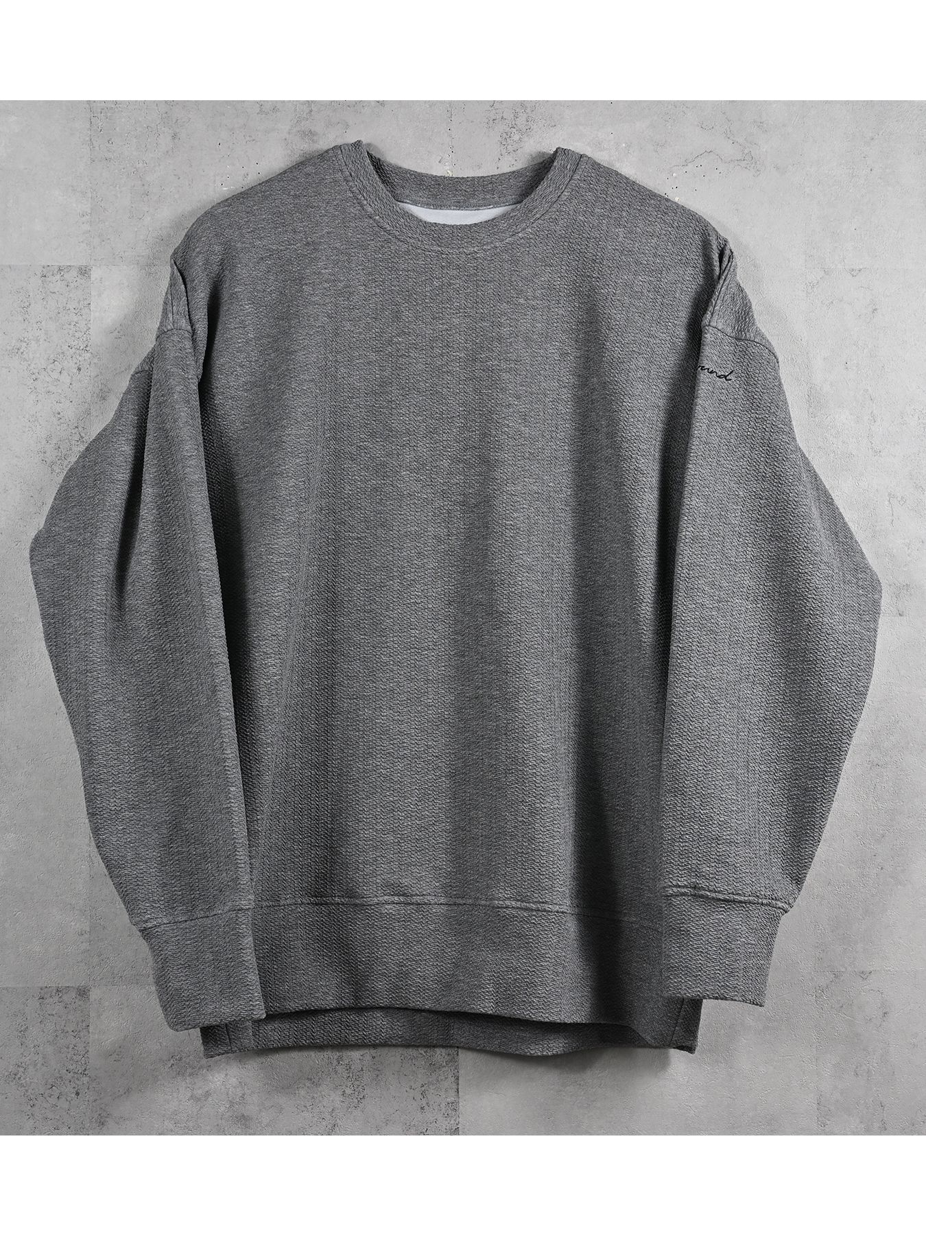 【予約品 11月16日(日) 締切】BLISTER TRAINER / ブリスターニット トレーナー  / グレー