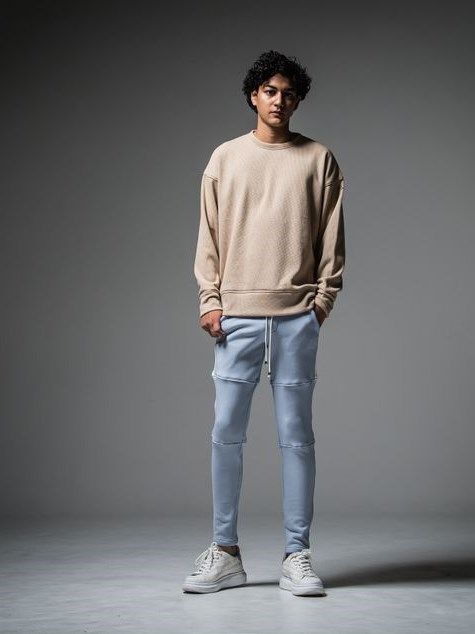 リサウンドクロージング トレーナー裏起毛　ベージュ RESOUND CLOTHING - thermal loose trainer / 裏地特殊起毛
