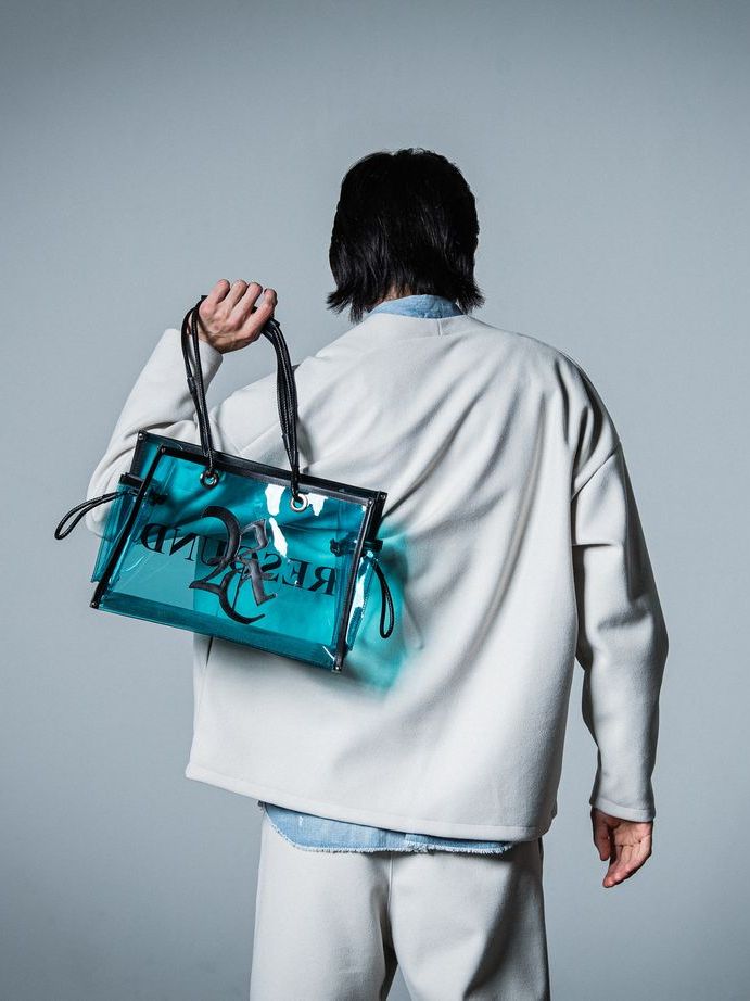《予約品》 vermilion×RESOUND PVC TOTE BAG / ビニールトートバッグ / アクア