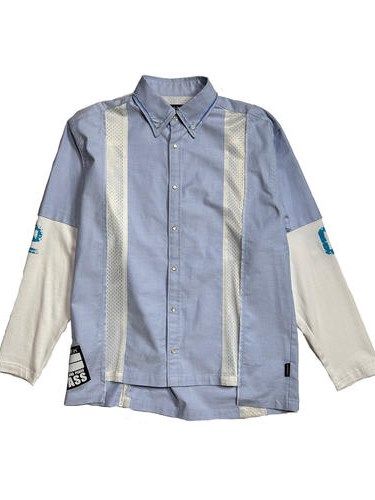 《予約品8月31日 23時55分締め》 MESH OX SH A / デニムシャツ / ブルー 【roarguns 】 2024年2月入荷予定