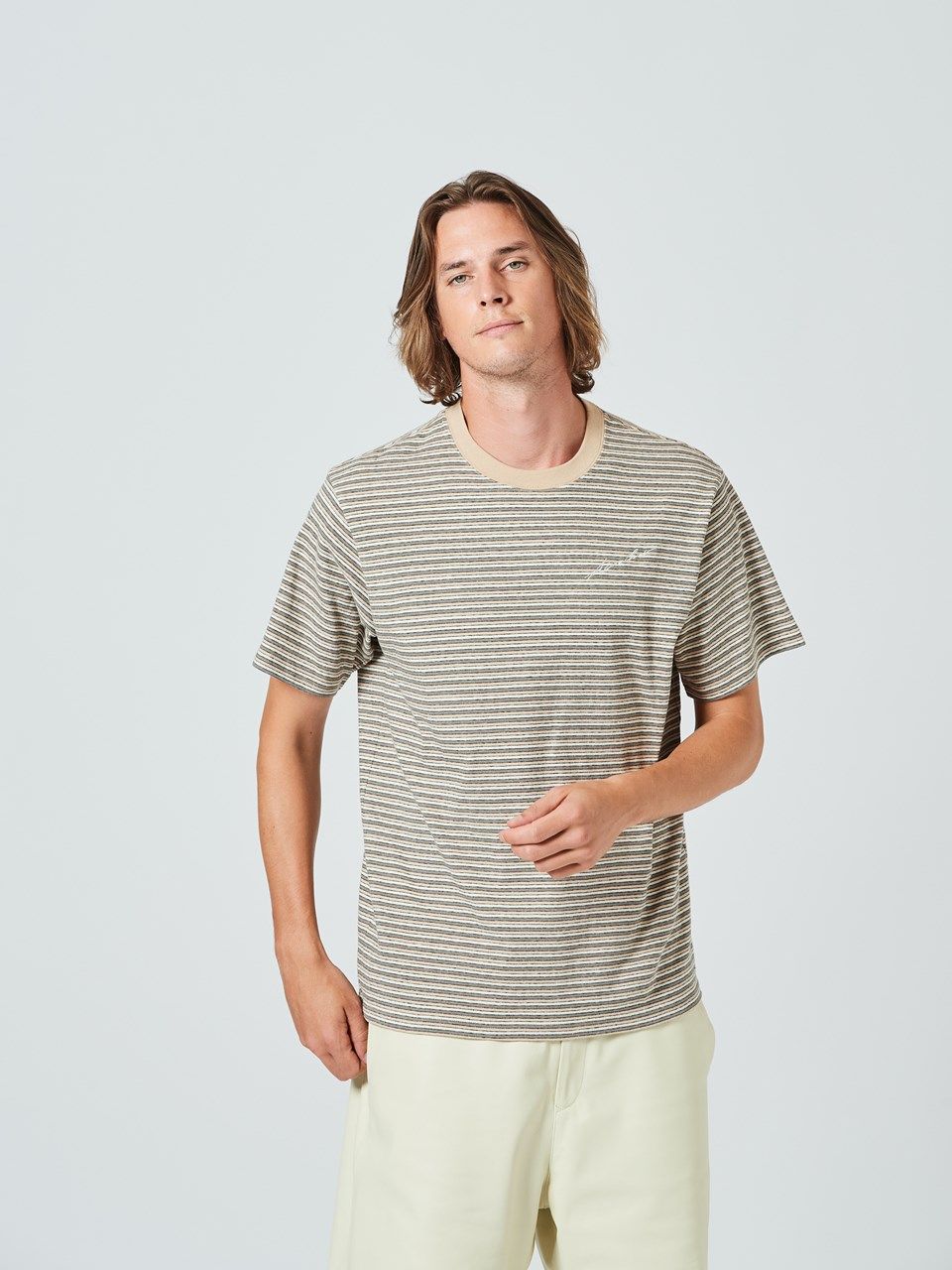 (予約品2023年10月19日18時締め) Multi Border Tee / Tシャツ / ベージュ