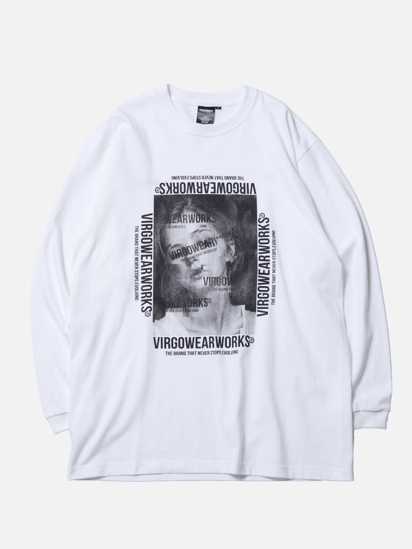 AFTER IMAGE LST / プリント ロングスリーブTシャツ / WHITE