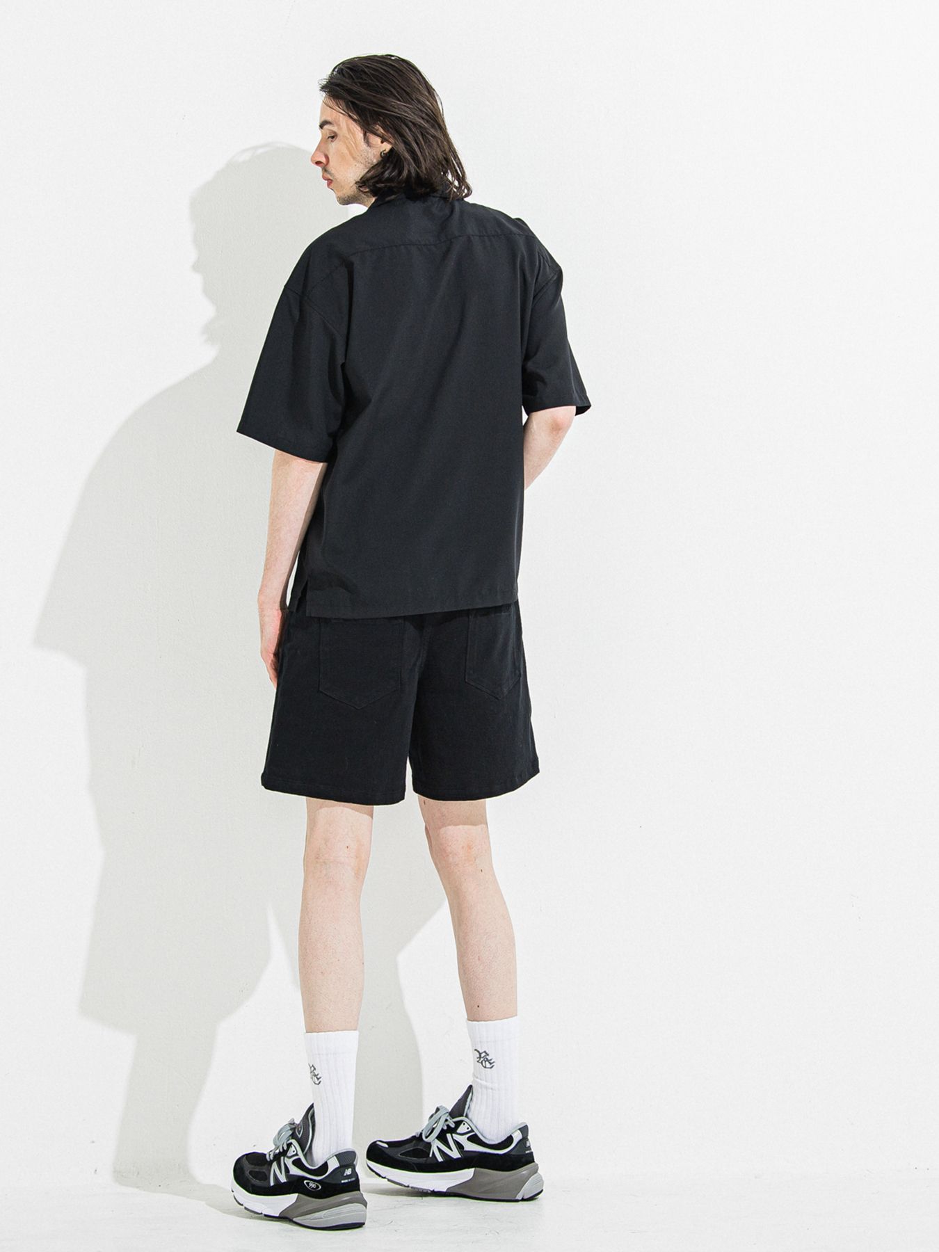 【予約品】DENIM JERSEY SHORTS / デニムジャージショーツ / ブラック