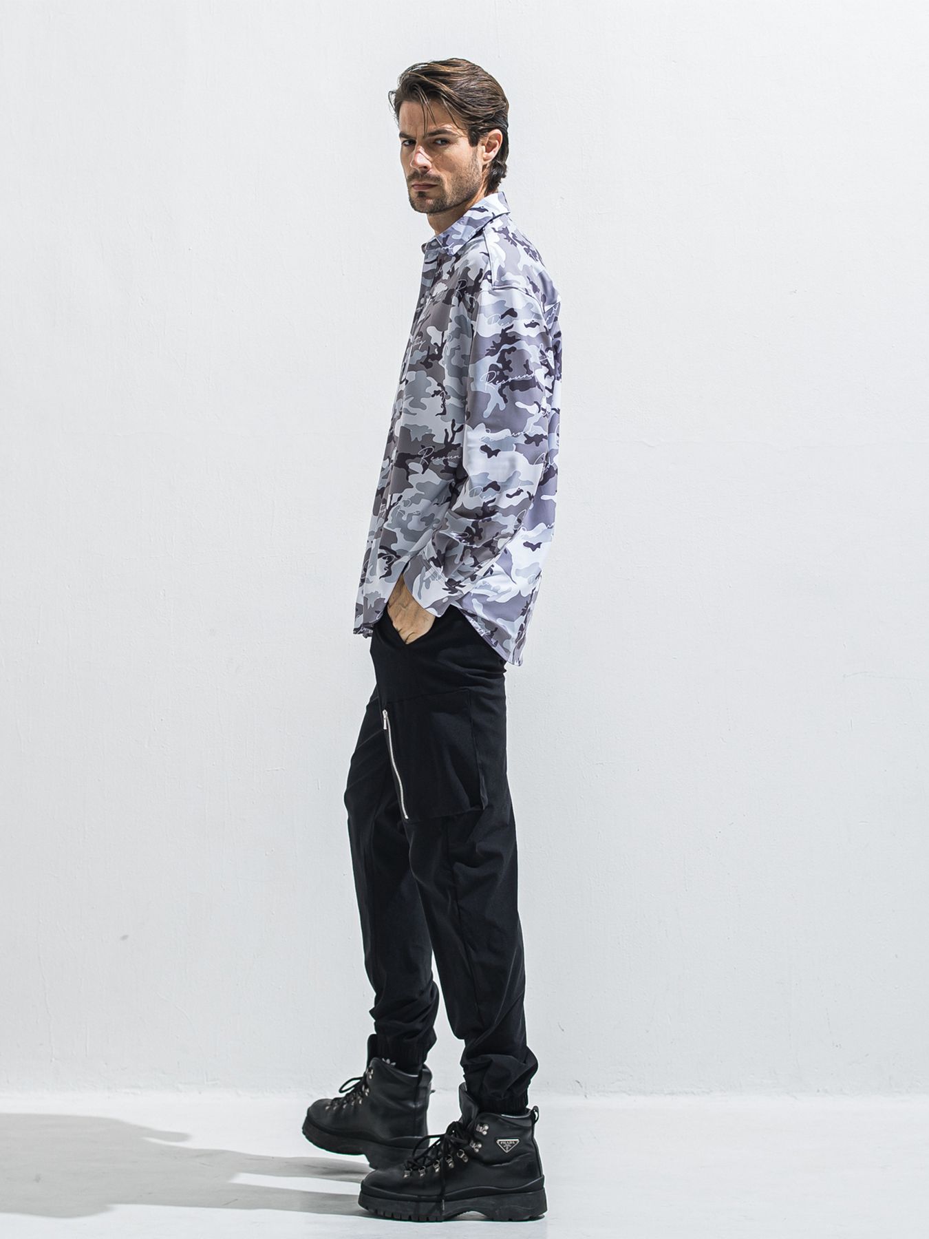 【予約品 2月15日(日) 18:00 締切】DAVID NYLON CARGO PANTS/ ミリタリーナイロンカーゴパンツ / ブラック