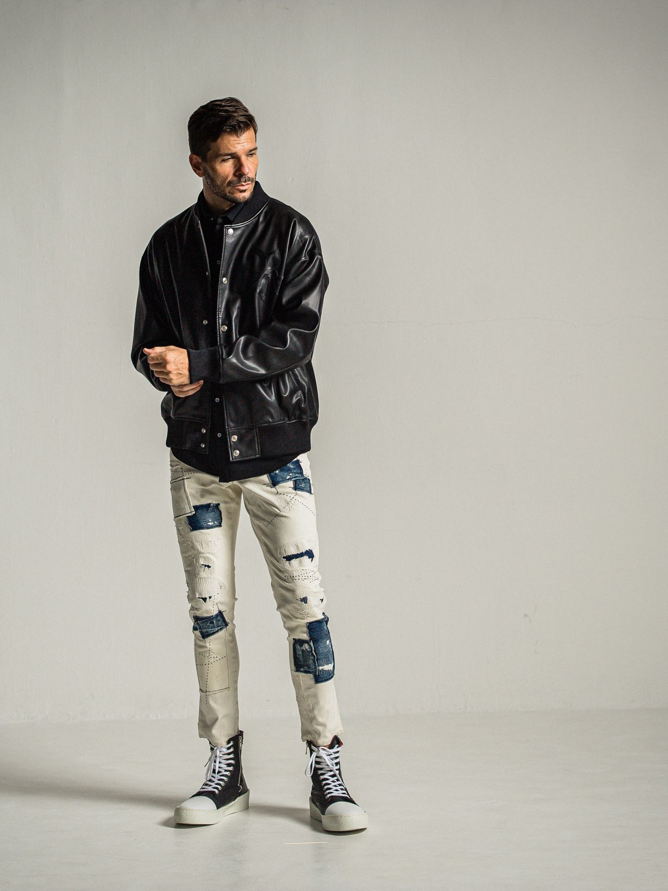 《予約9月1日18時締め》 MICK DENIM JERSEY  / ジャージデニム / ホワイトリメイク