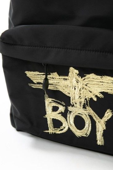 GOLD EAGLE NYLON BACKPACK / ブラック 【BOY LONDON】