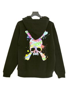 COLOR GRAPHIC PK / 長袖パーカー / ブラック 【Roen】