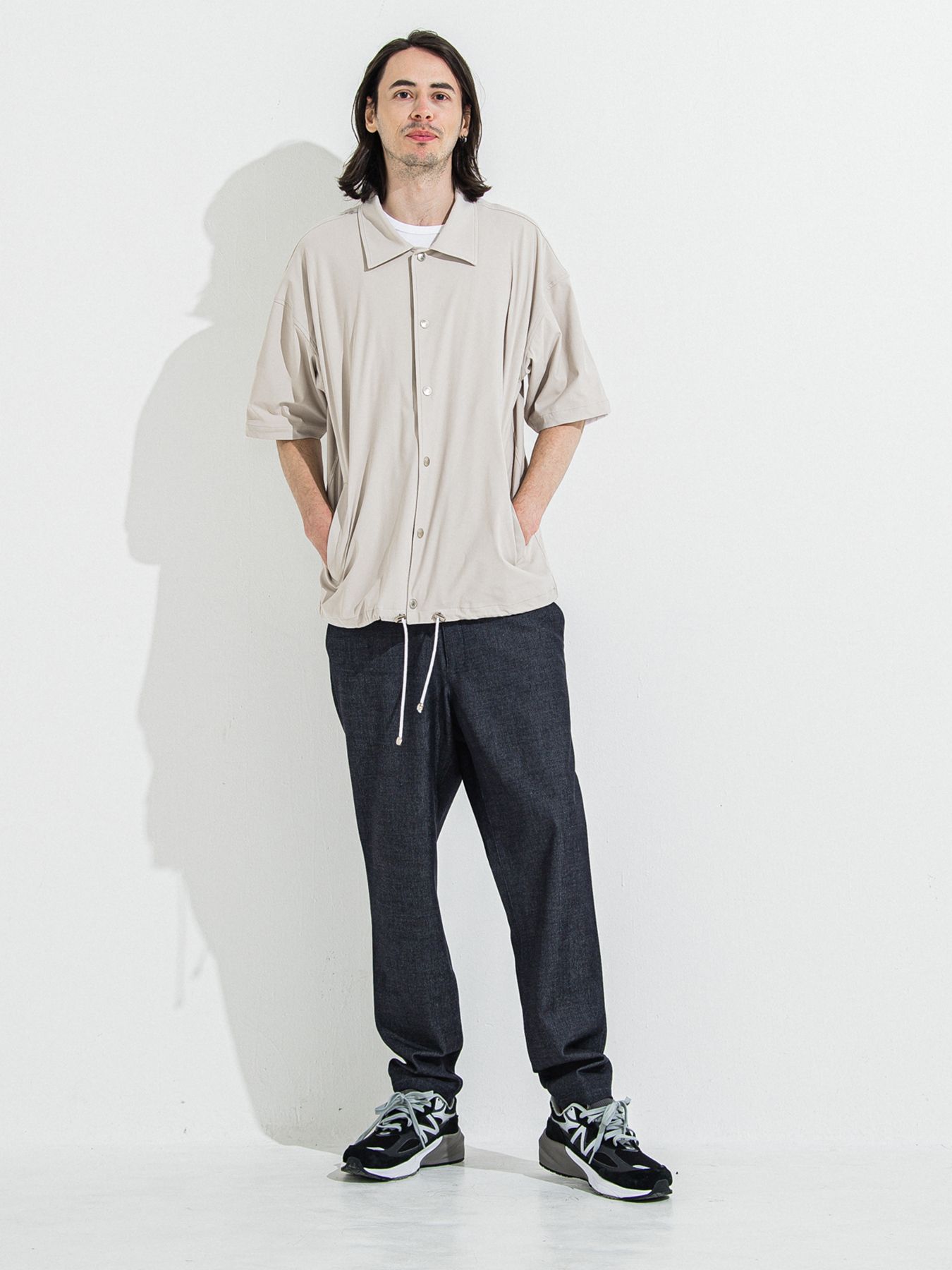 【予約品 】NYLON HALF COACH JACKET / グレージュ