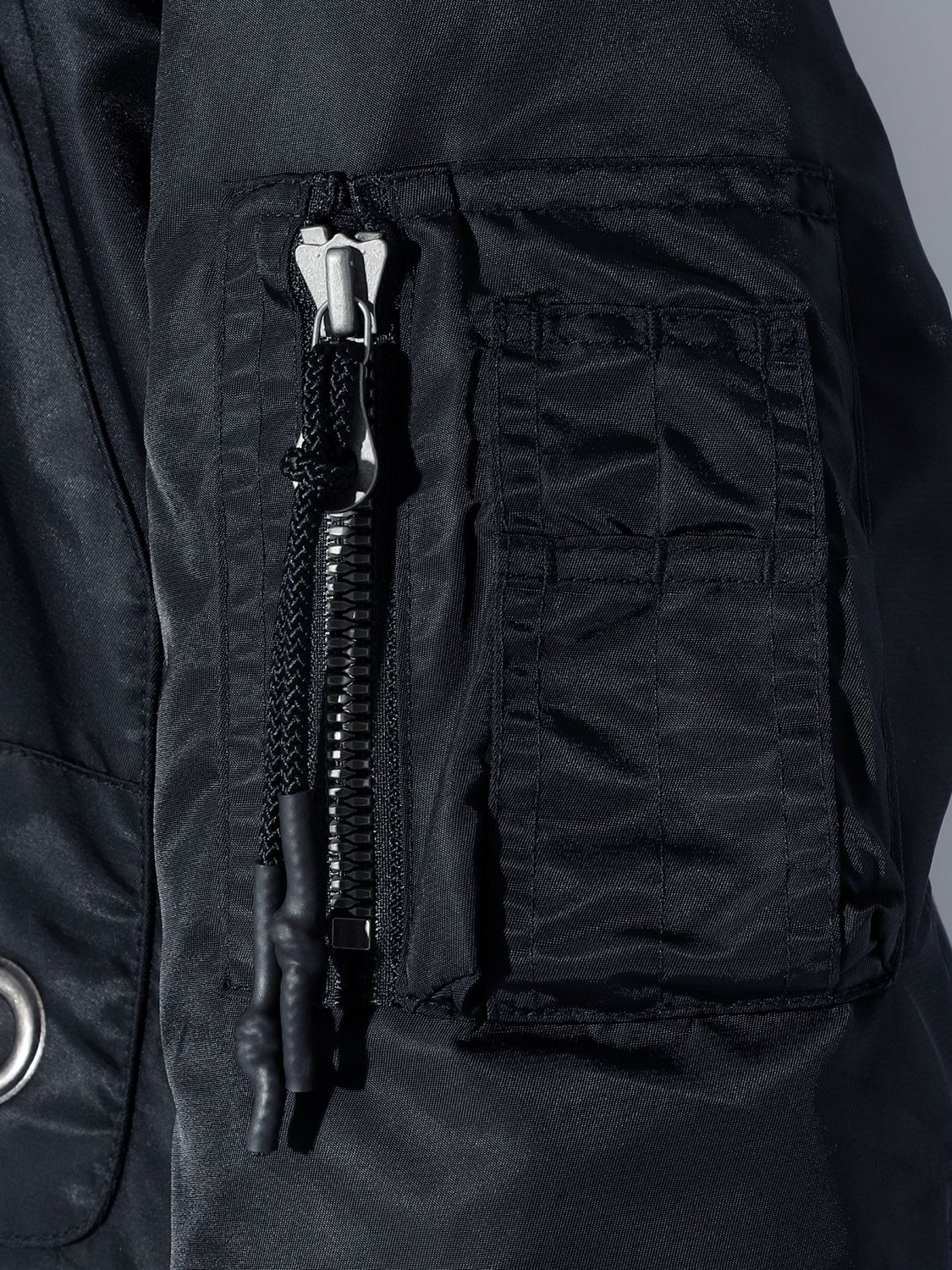 【予約品】  FAKE LAYERED NYLON JK w/HOOD / ナイロンジャケット / BLACK / 即納