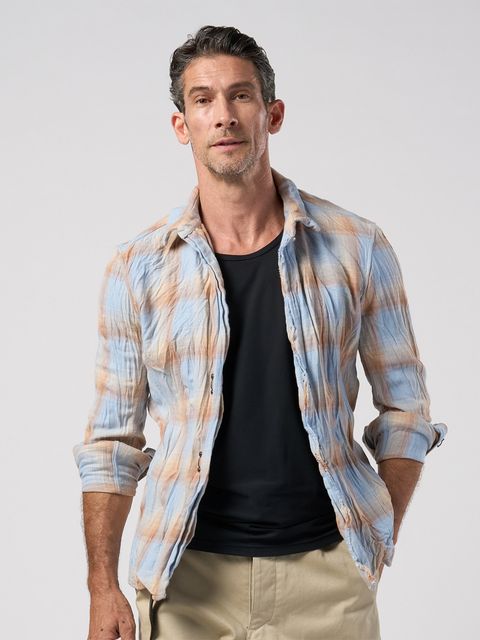 【予約品】2-hook check / ペールトーンチェック 2フックシャツ / ペールブルーチェック