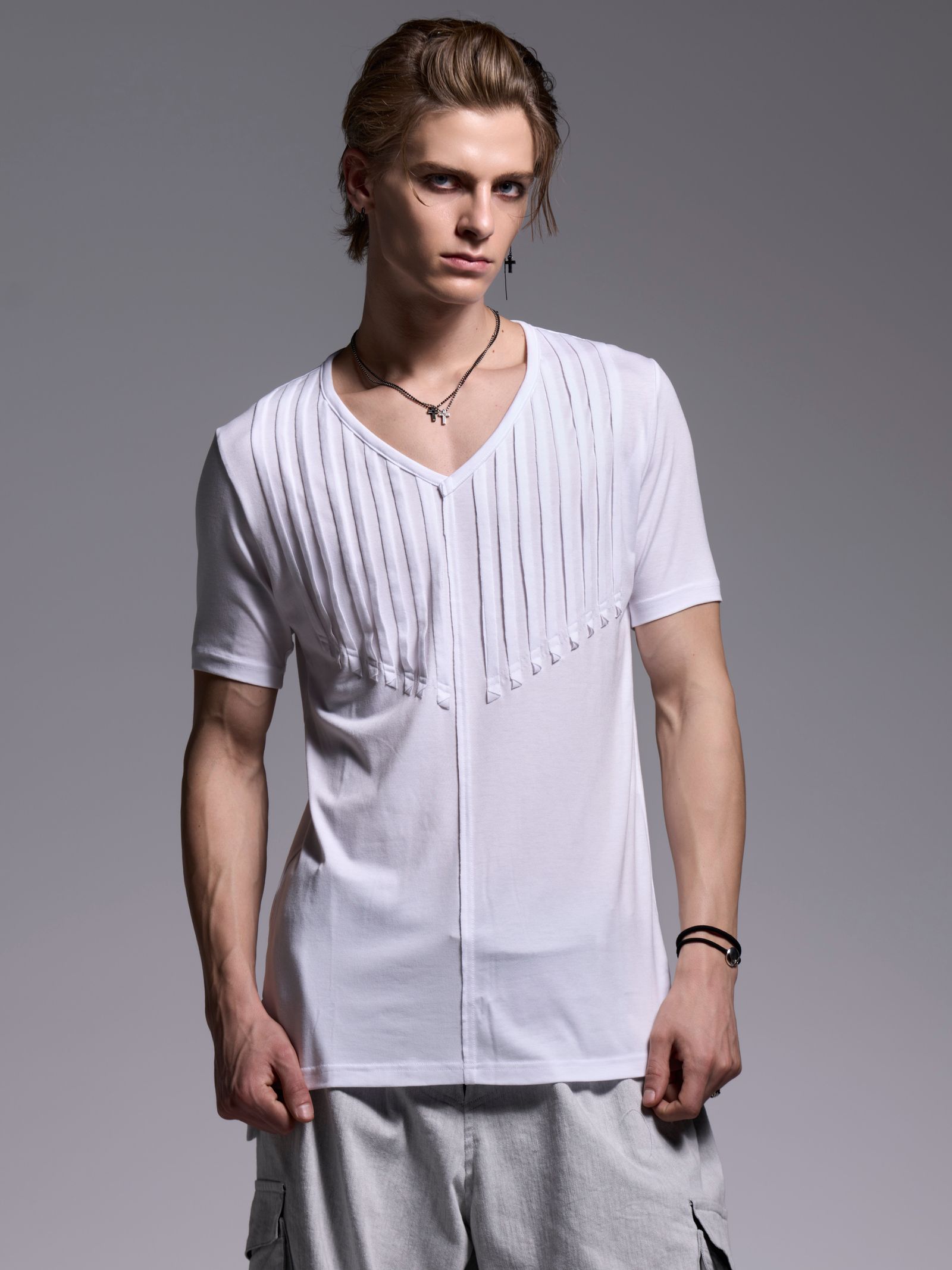 【予約品 1月4日(日) 締切】CutFrill-T / カットフリルTシャツ / ホワイト