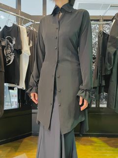 《予約品11月4日 》 LaceUpShirt / レースアップシャツ / ブラック