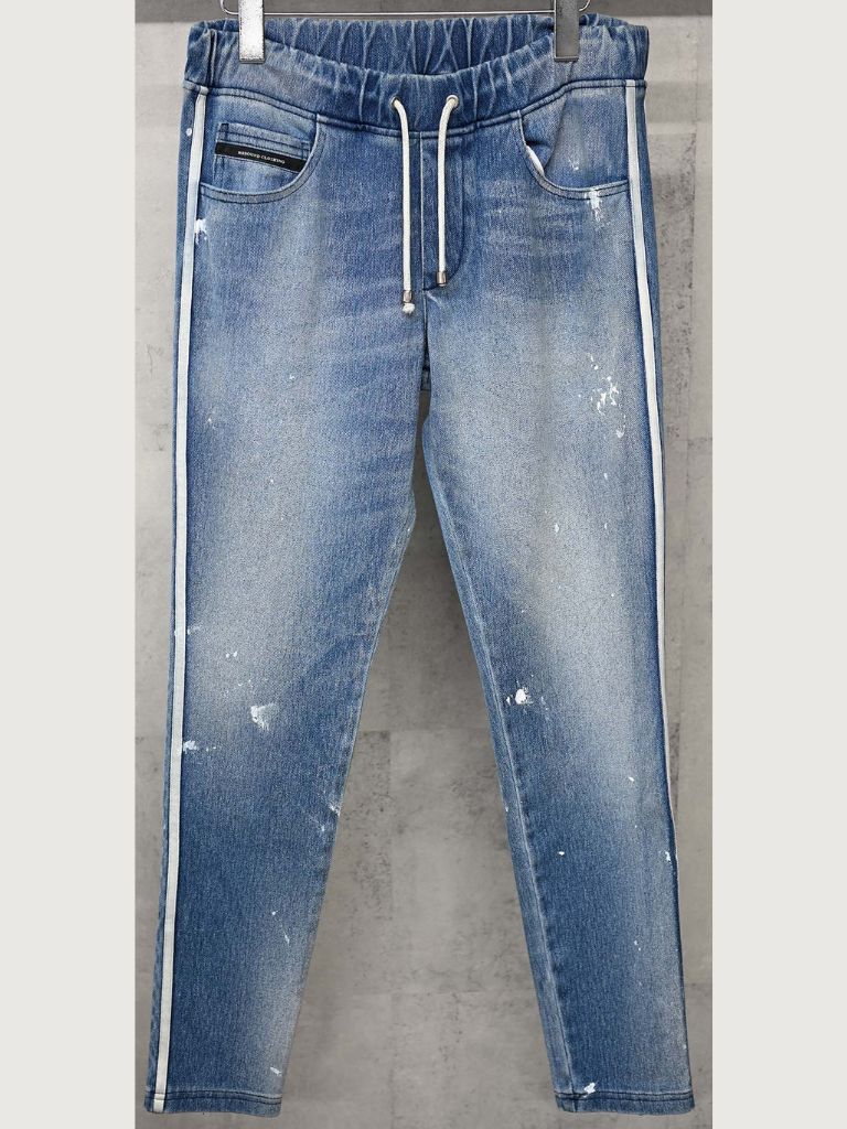 《予約9月1日18時締め》 EX denim jersey  BLINDLINE   PT  / ラインパンツ / リンドブルー