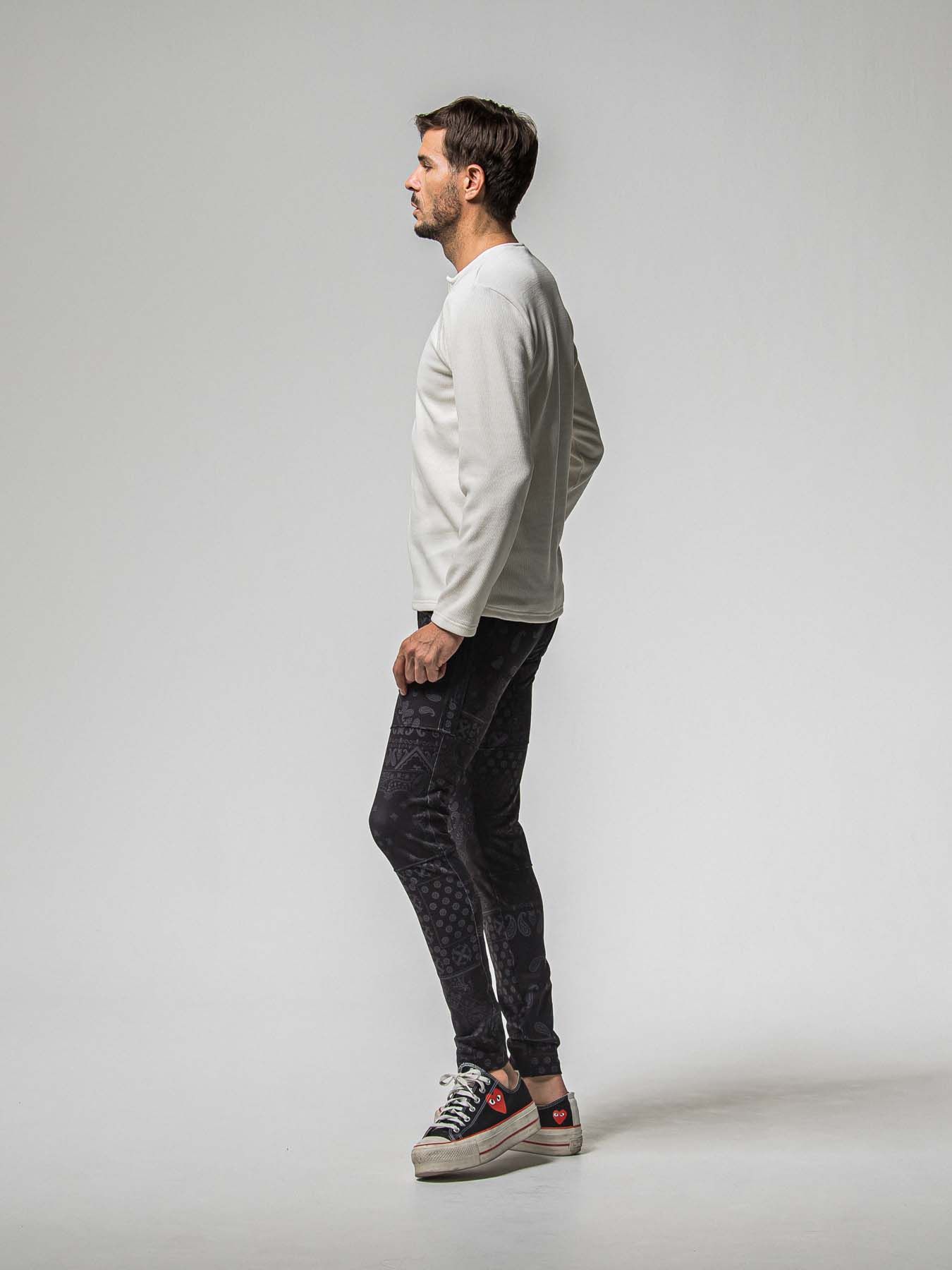 【予約品 8月31日(日) 締切】VELOURS FLEECE THERMAL HENRY / ベロアフリース サーマル ヘンリーネック / ホワイト