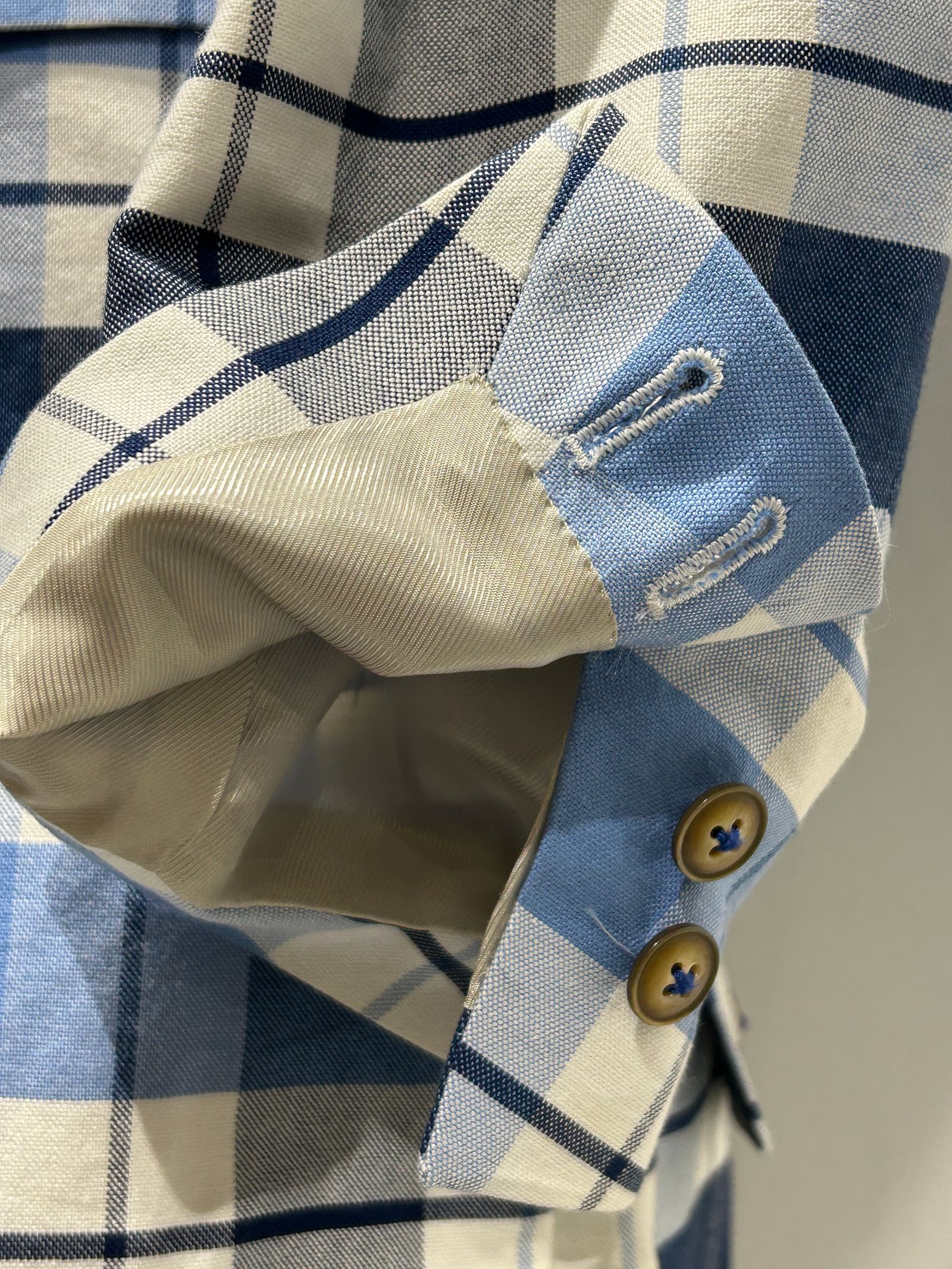 テーラーメイドジャケットつなぎ チェック1点物 /アレフルード +CAPサービス