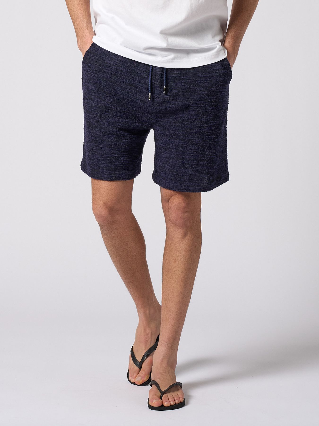 【予約品 1月25日(日) 締切】muta × wjk collection：knit jacquard relax shorts / ニットジャガード リラックスショーツ / ネイビー