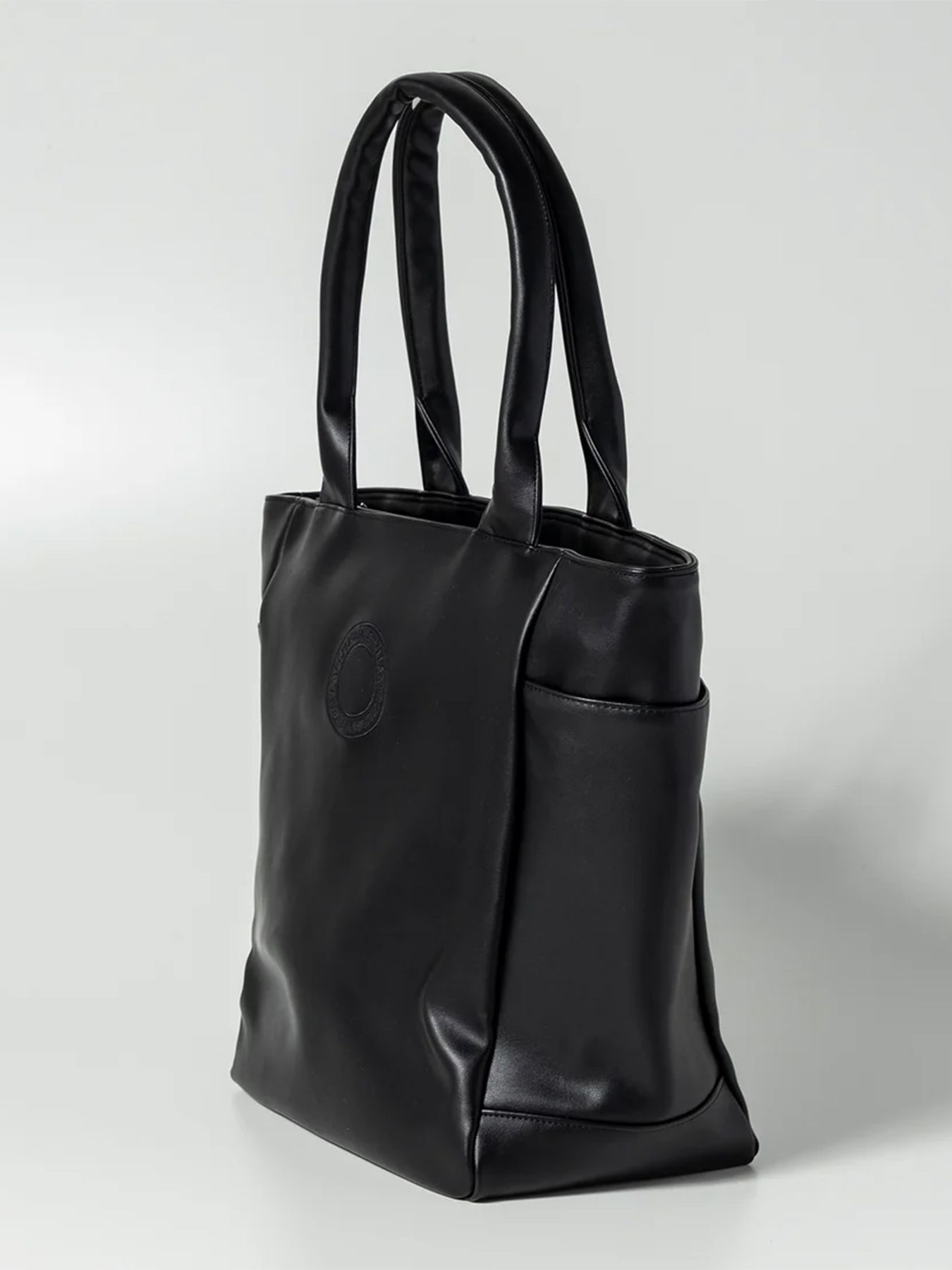 サークルロゴPUトートバッグ / ブラック